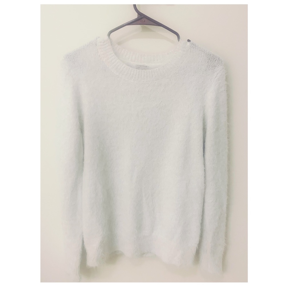 Fuzzy white sweater